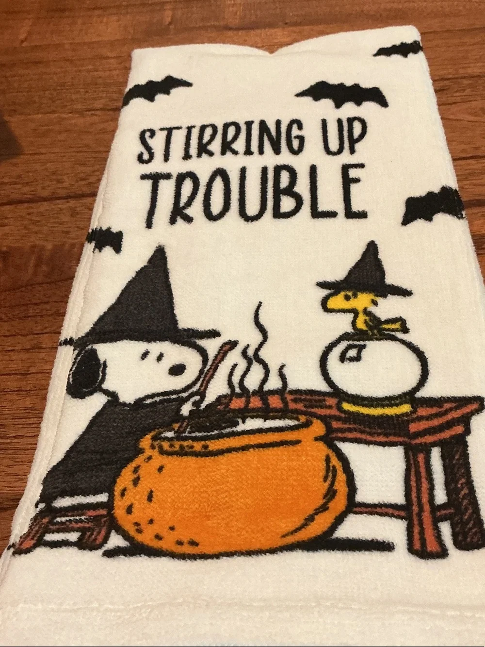 Peanuts “STIRRING UP TROUBLE” Halloween Kitchen Towels - Set of 2